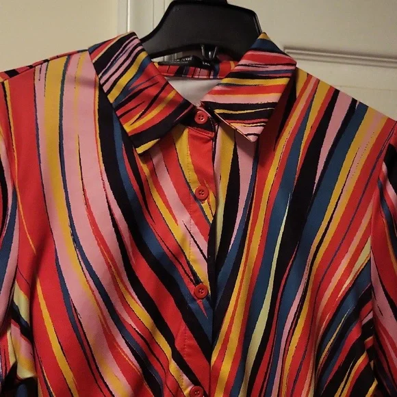 SHEIN Colorful Striped Blouse - Picture 2 of 5